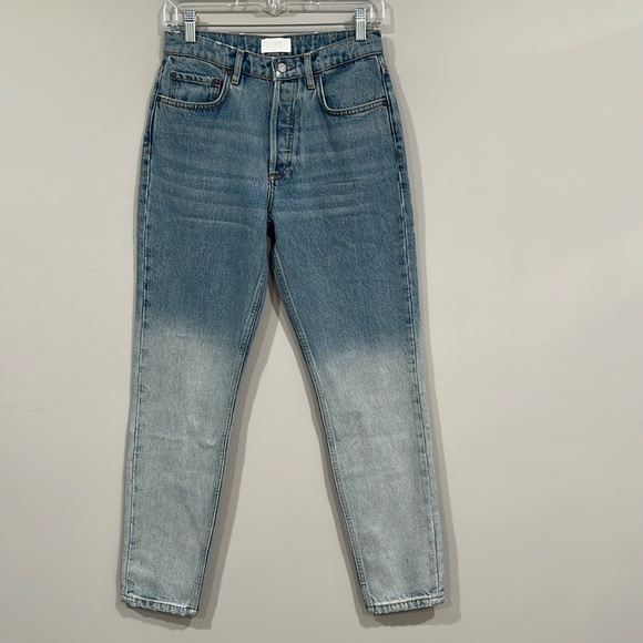 Boyish Denim - Boyish The Billy 2-Tone Light Blue Button Fly Straight Leg Jeans 26 NWT